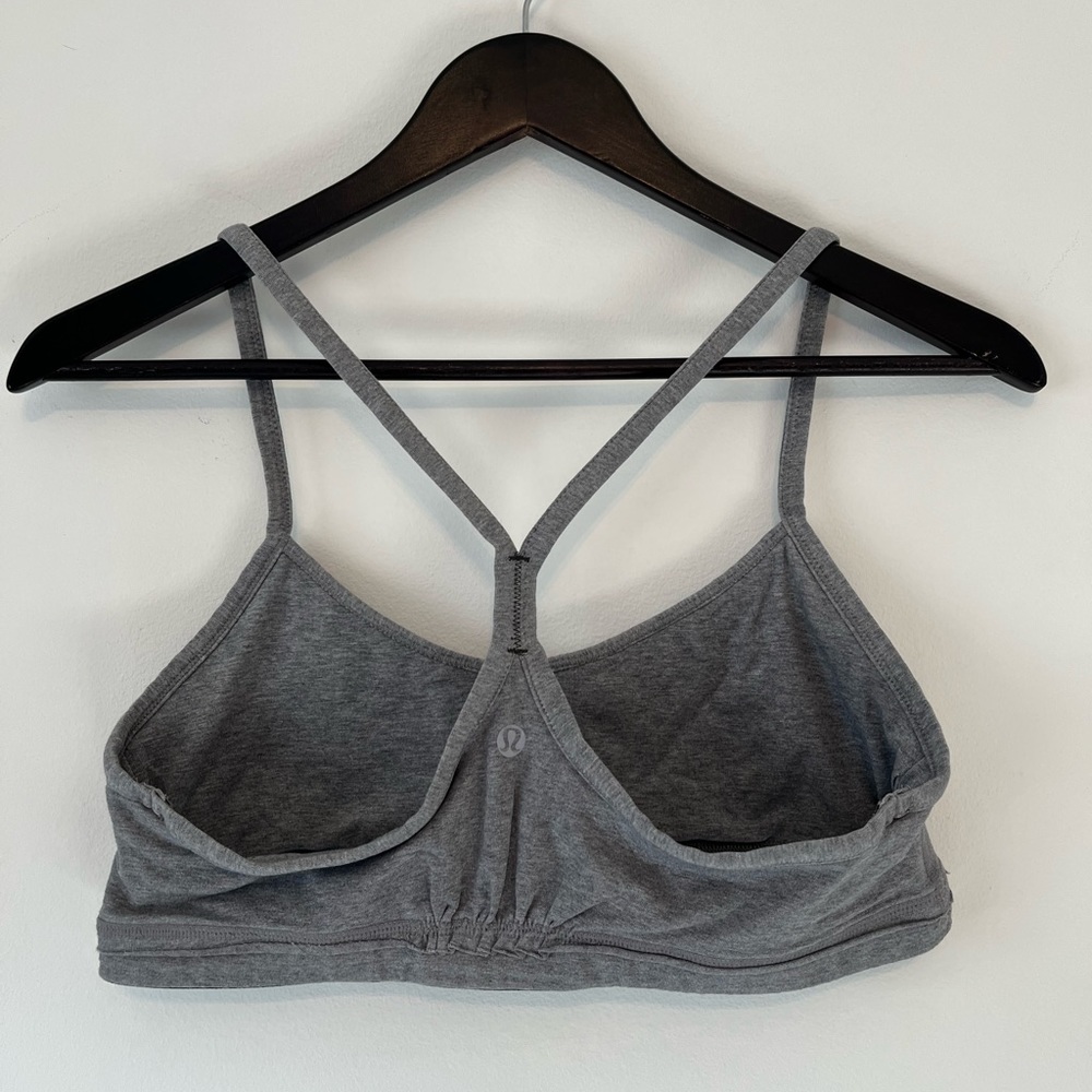 Lululemon grey athleisure sports bra size 10
